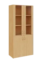 NN 5 - 8DS skříň vysoká, 4-dveřová/prosklená, 1800x800x400, javor horský